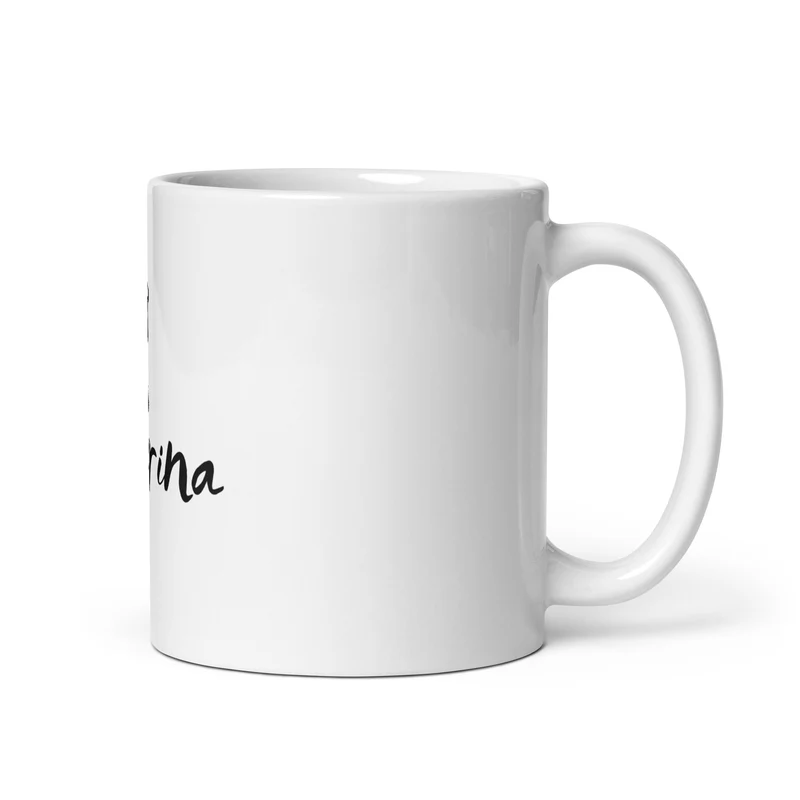 Weiße, glänzende Tasse "Ballerina"