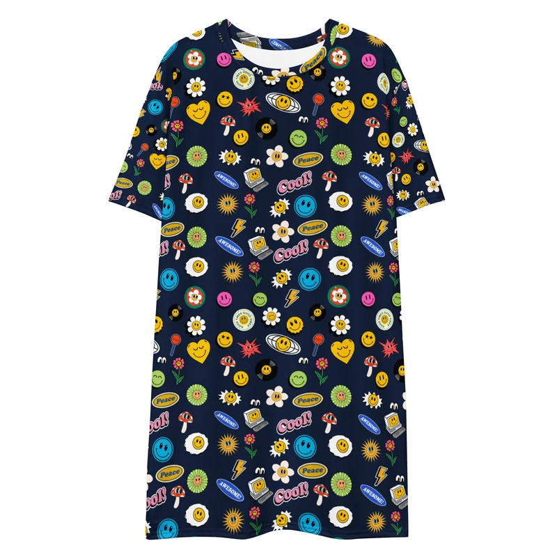 Groovy Gal T-Shirt-Kleid