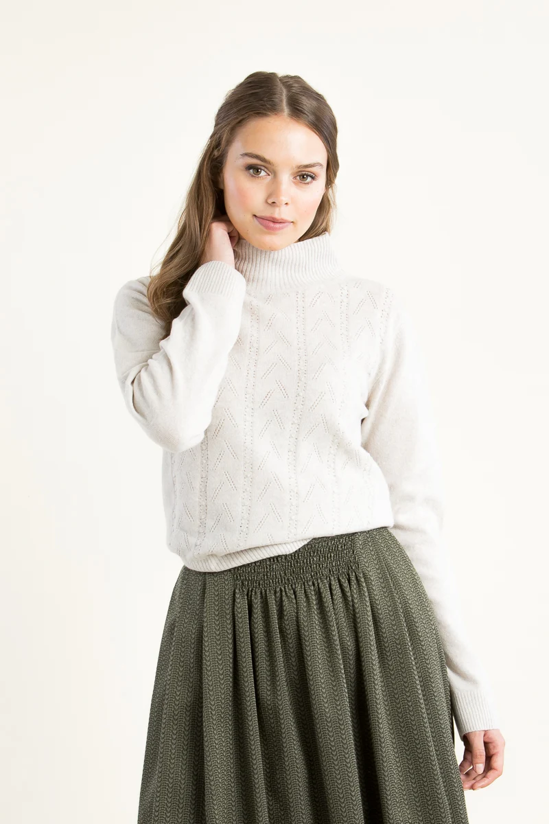 Felicitas Rollkragenpulli Pansy beige