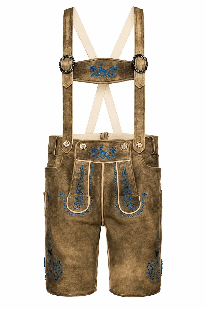 Lederhose Hirsch Royal Blau