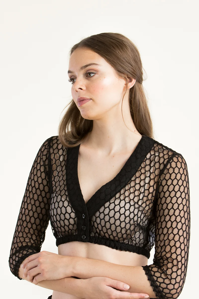 Alissa by Kinga Mathe Dirndlbluse Lee schwarz