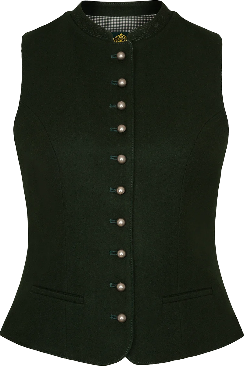Damen Loden Trachtenweste - tanne