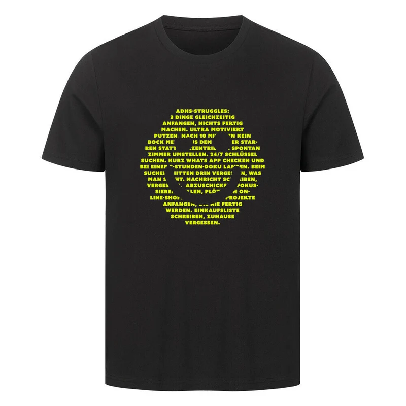 ADHS Struggles Smiley T-Shirt xs - 4xl (Doubleprint)