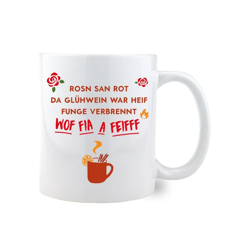 Weihnachts-Haferl "Glühwein war heif"