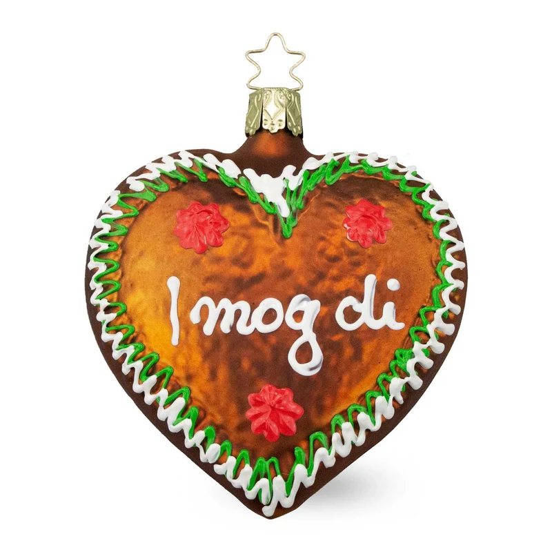 Christbaumschmuck "Lebkuchenherz I mog di"