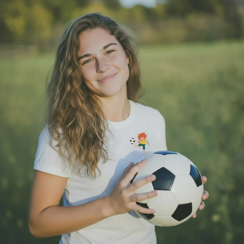 ®Pumuckl Damen T-Shirt "Fußball Kobold"