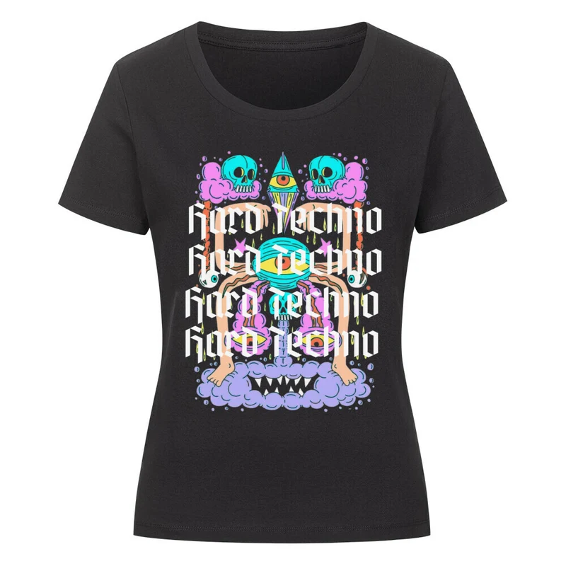 "Hard Techno" Shirt | enges Damen Shirt