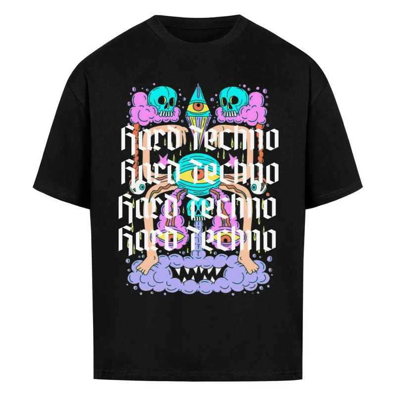 "Hard Techno" Oversized Techno Shirt