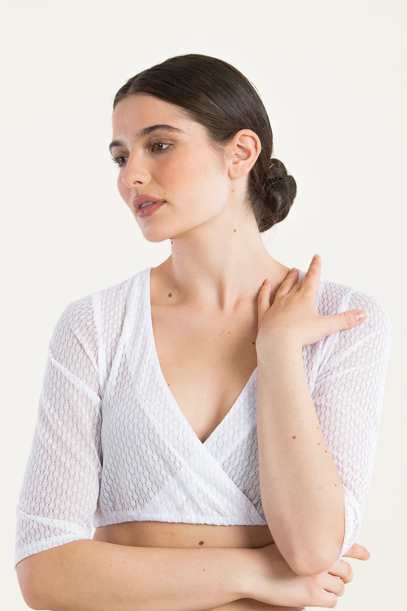 Berwin & Wolff Dirndlbluse Spitze Dreiviertelarm