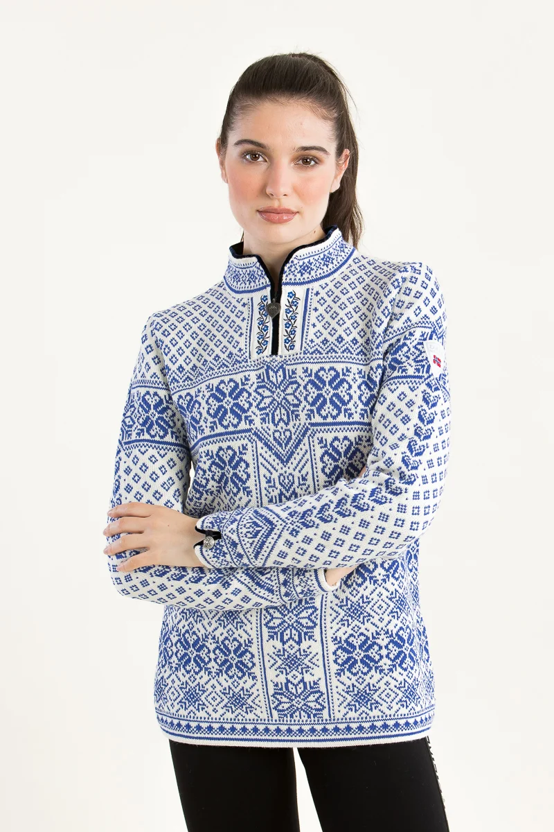 Dale of Norway Norwegerpulli Peace blau
