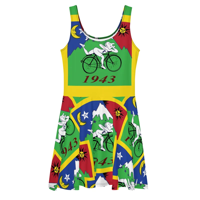 ACID Bicycle Day 1943 LSD Trip | A. Hofmann | Psychodelisches Mini Kleid