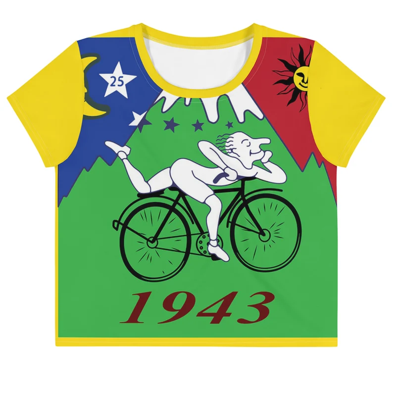 ACID - LSD Briefmarke Albert Hofman Crop Top | Rave Oberteil