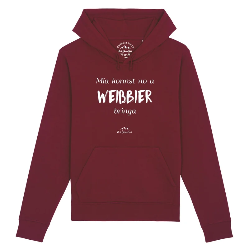 Damen Hoodie "Mia konnst no a Weißbier bringa"