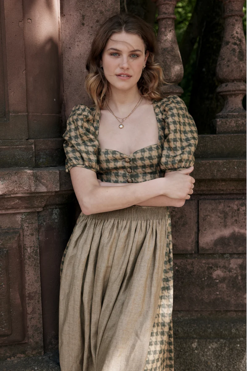 Gottseidank Ärmeldirndl Carolina bronzegrün