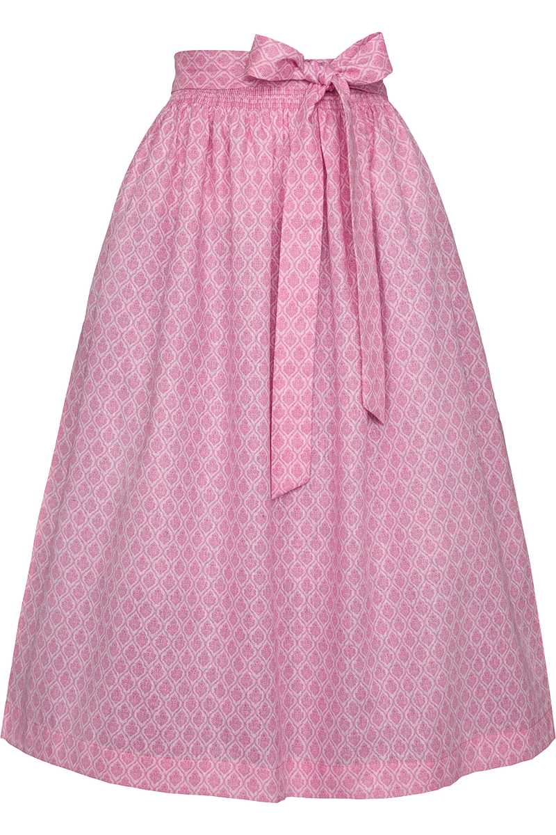 Dirndlschürze lang 80 cm aus Baumwoll-Leinen-Mix