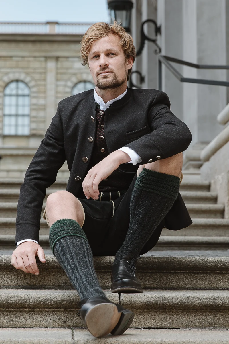 Gottseidank Trachtenjanker Helmut anthrazit