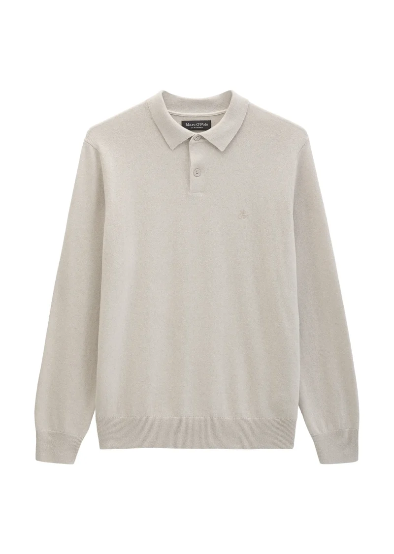 Strick-Poloshirt aus Schurwoll-Mix