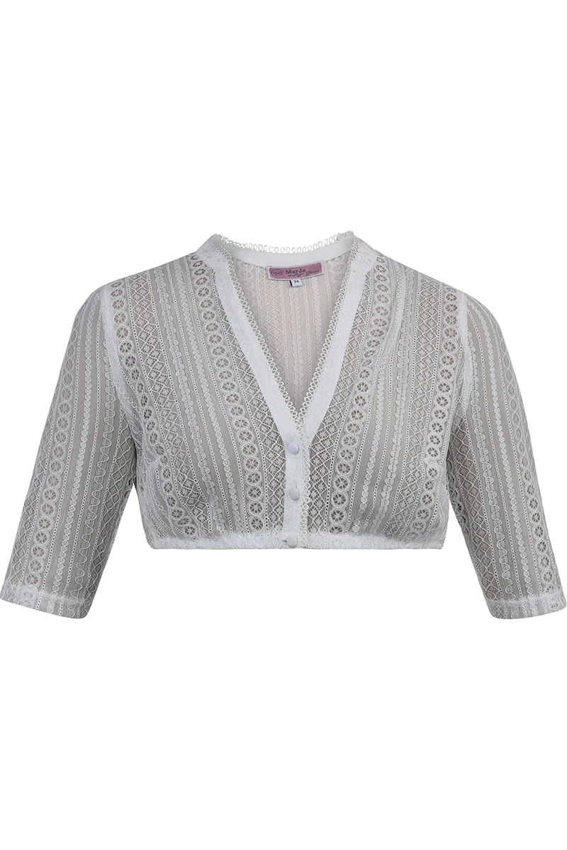 Dirndlbluse mit feiner Spitze