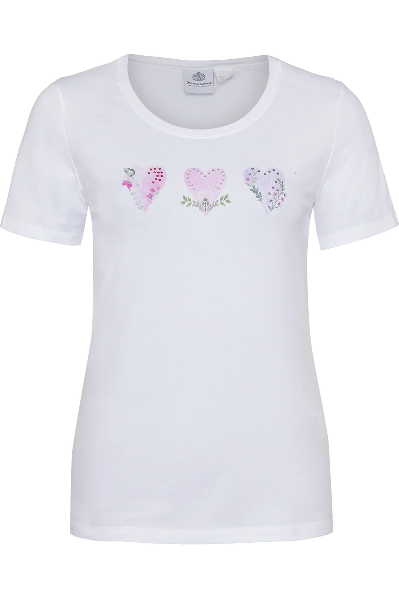 Damen T-Shirt mit Herzchendruck