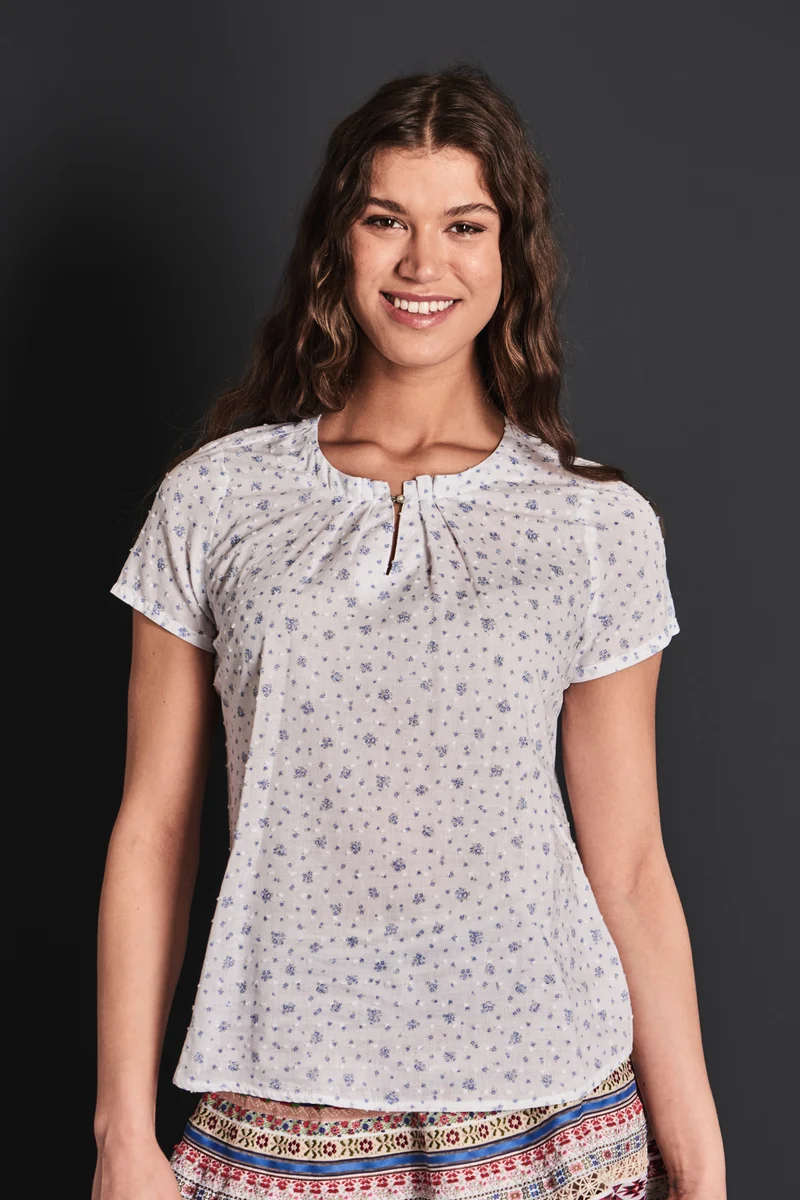 Felicitas Trachtenbluse Babet blau