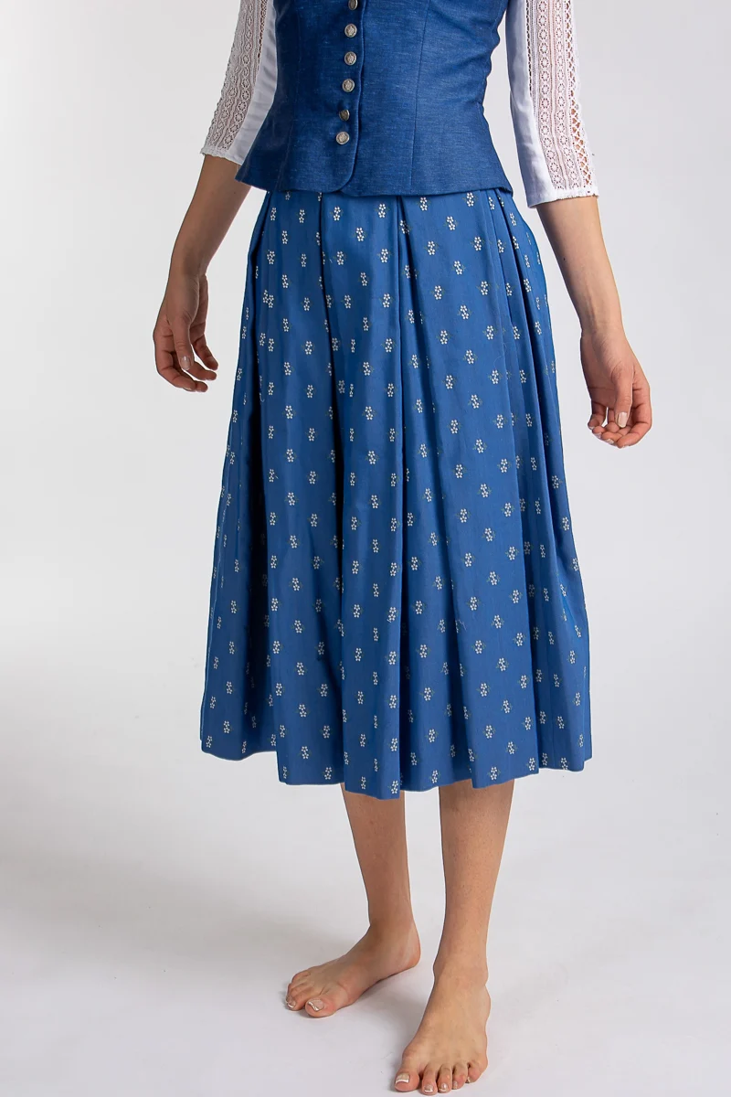 Almliebe Trachtenrock Fritzi blau