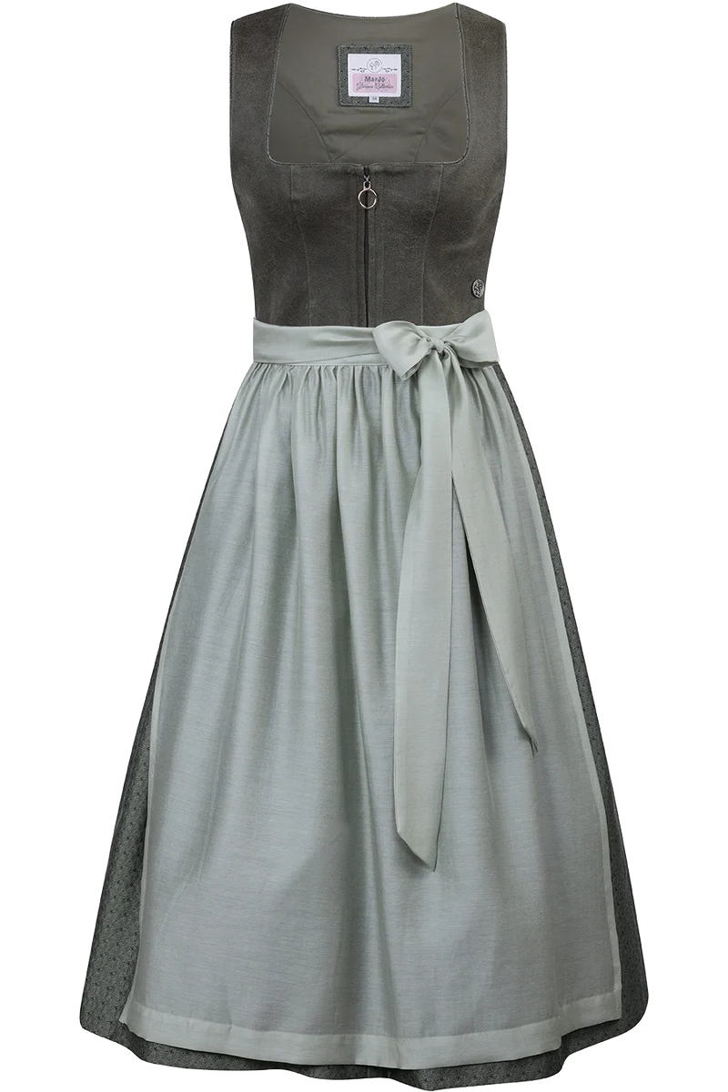 Midi-Dirndl in Leder-Optik