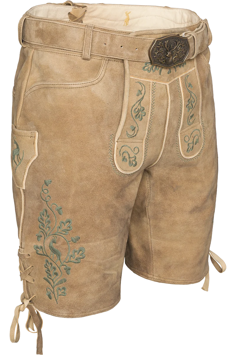 Herren Lederhose kurz mit Schnürung