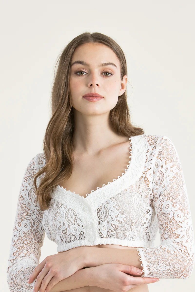 Kinga Mathe Dirndlbluse Samantha weiß