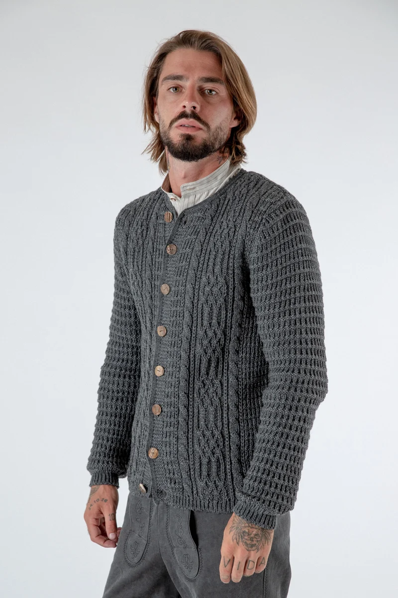 Gottseidank Strickjanker Anton asphalt