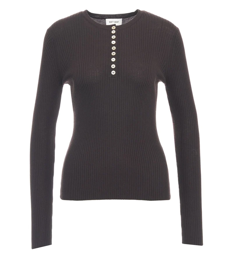 Maglia a maniche lunghe 'Henley'