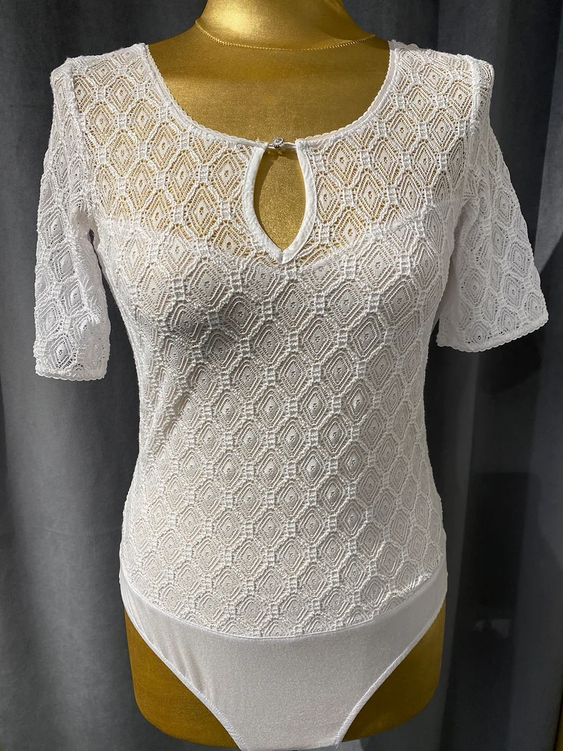 Trachtenbody Country Line weiss