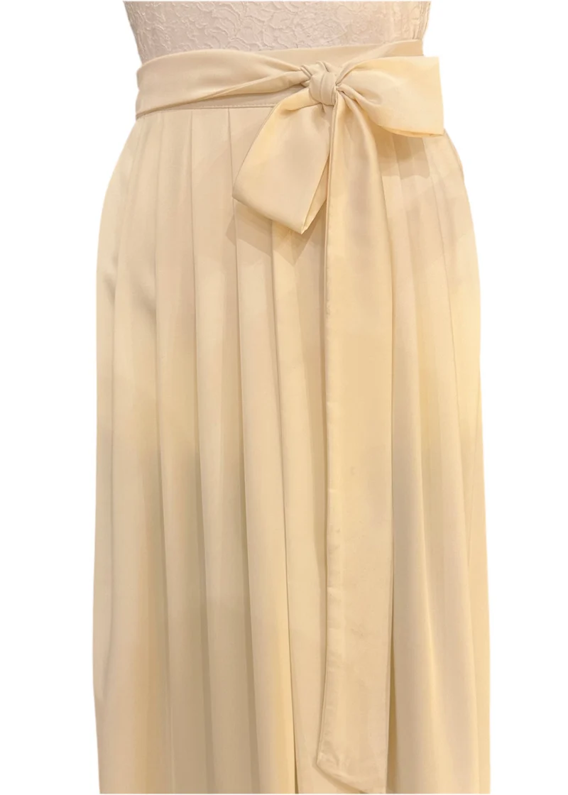 Dirndlschürze Goldstich creme/weiß 75cm