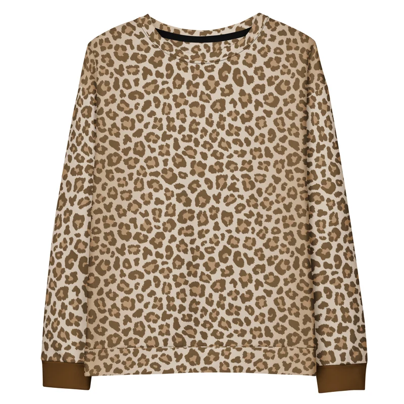 NATZ Clothing! Festival Sweatshirt "Leopard" 2xs - 6xl