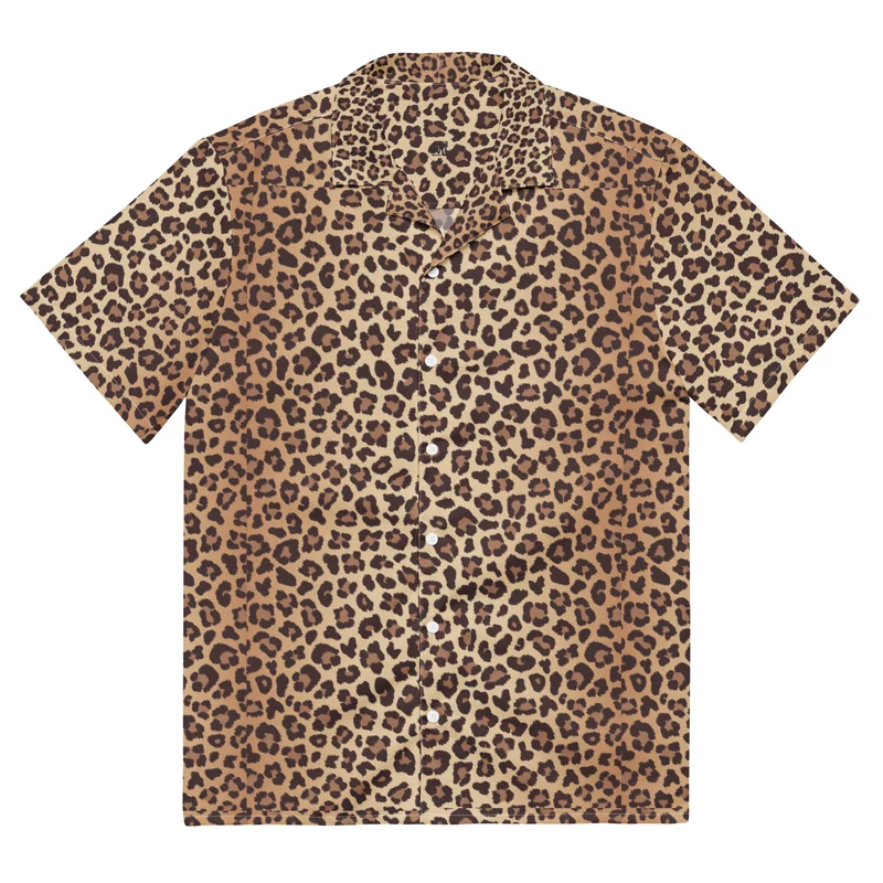 Festival Outfit Rave - Hemd "Leopard" Männer 6xl