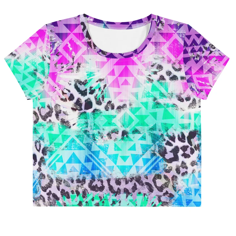 Bunes Rave Crop-Top "Neopard II" | Rave Oberteil