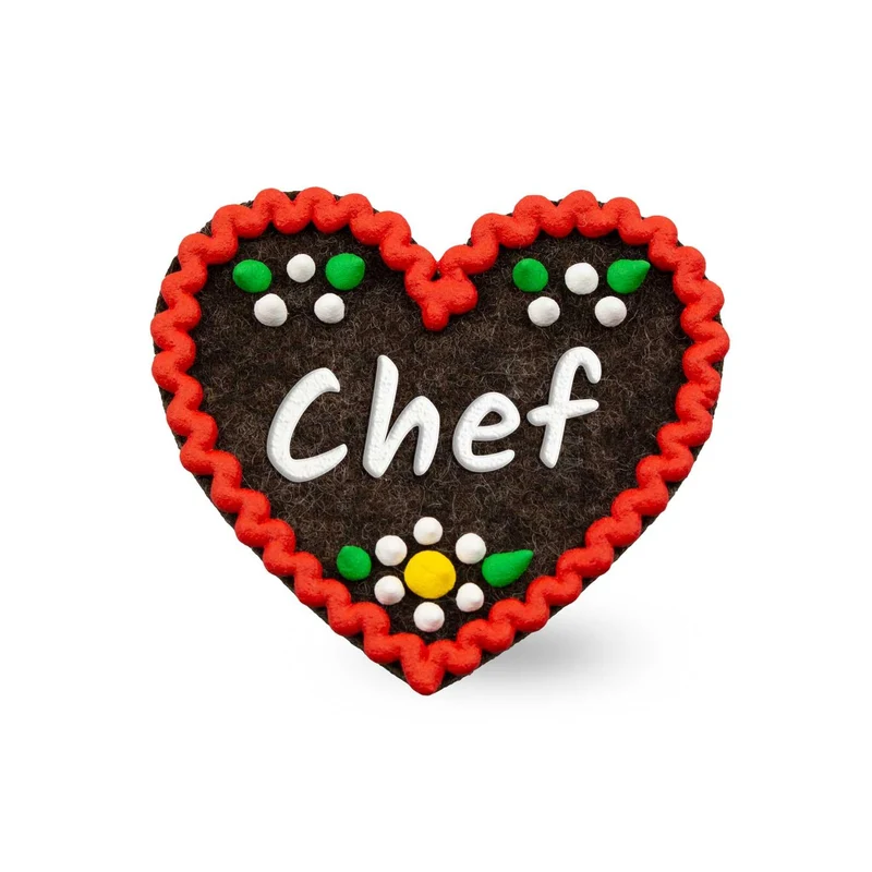 Filzherz-Anstecker "Chef"