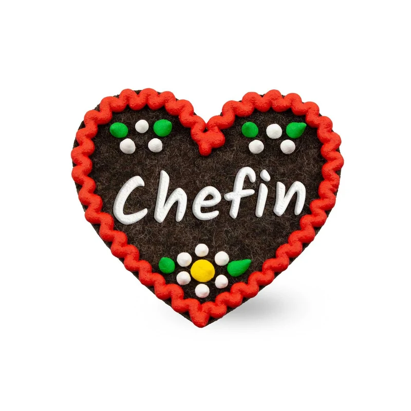 Filzherz-Anstecker "Chefin"