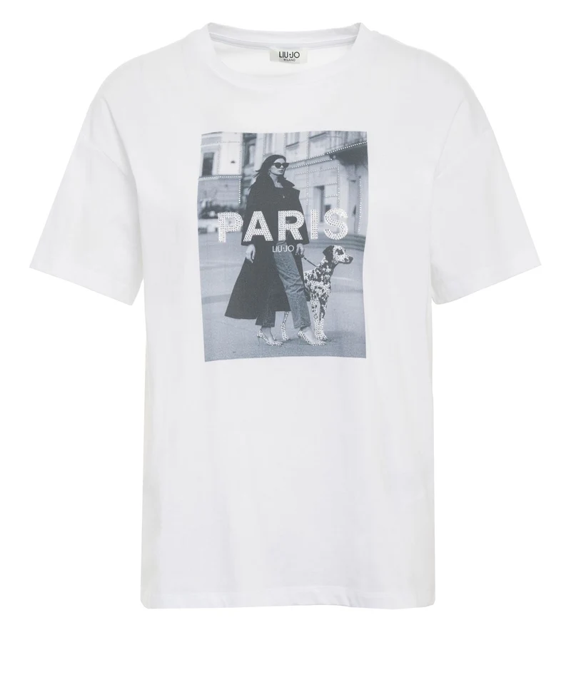 T-shirt con stampa frontale