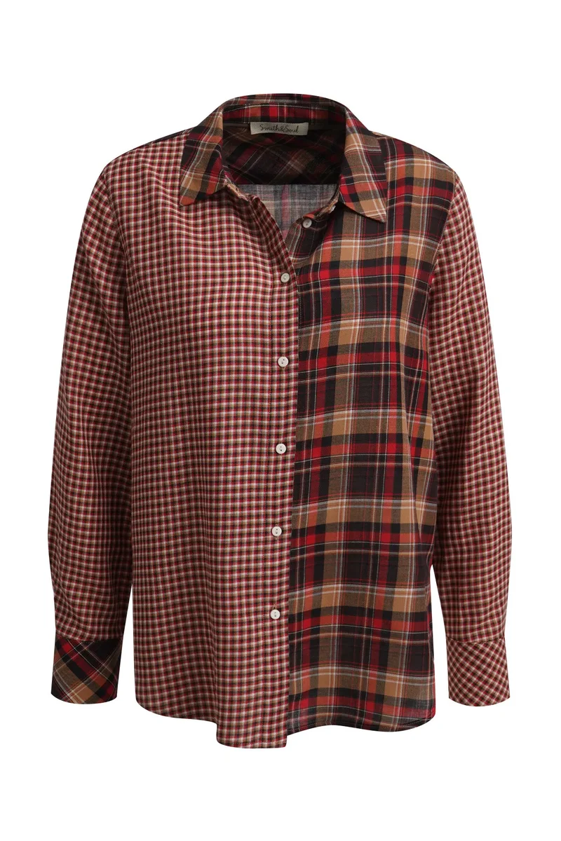 Bluse aus Baumwollmix