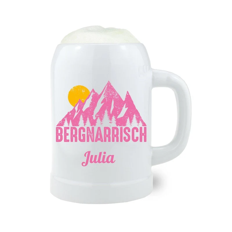 Bierkrug "Bergnarrisch" personalisiert