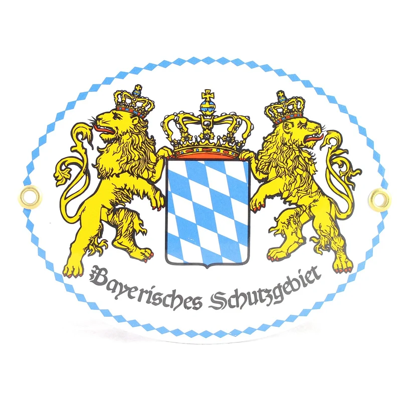 Emaille-Schild "Bayerisches Schutzgebiet"