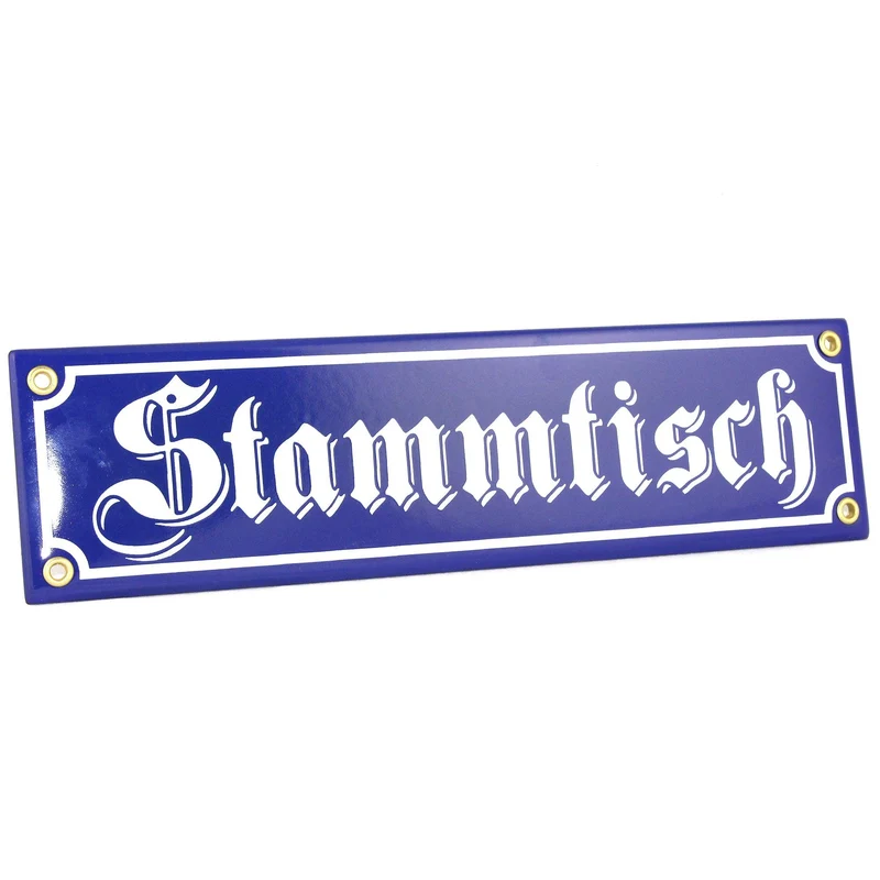 Emaille-Schild "Stammtisch"