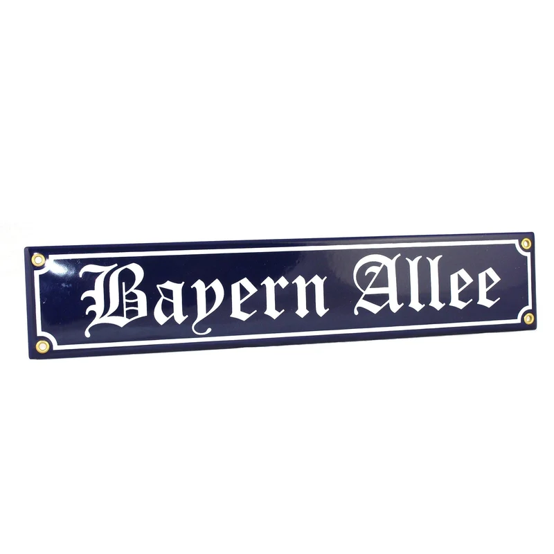 Emaille-Schild "Bayern Allee"