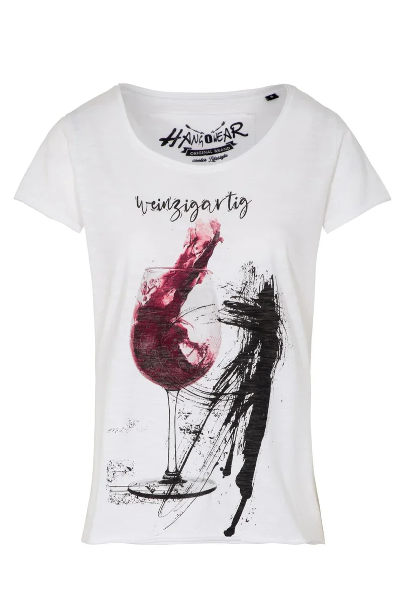Tshirt Hangowear Weinzigartig weiß