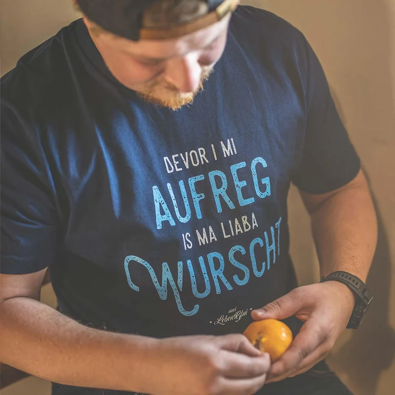 Herren T-Shirt "Bevor i mi aufreg..."