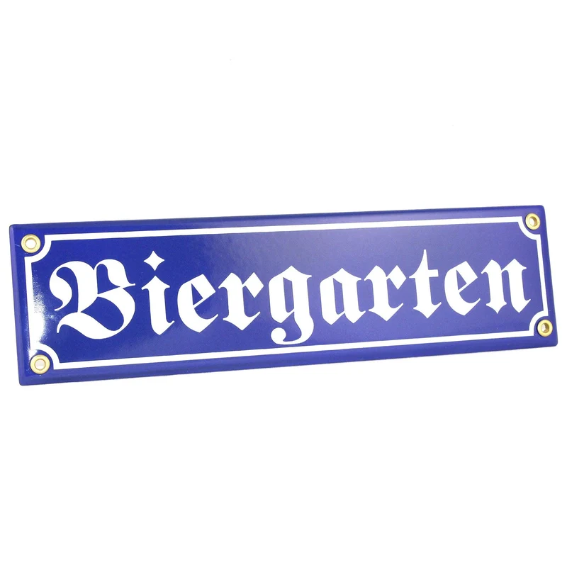 Emaille-Schild "Biergarten"