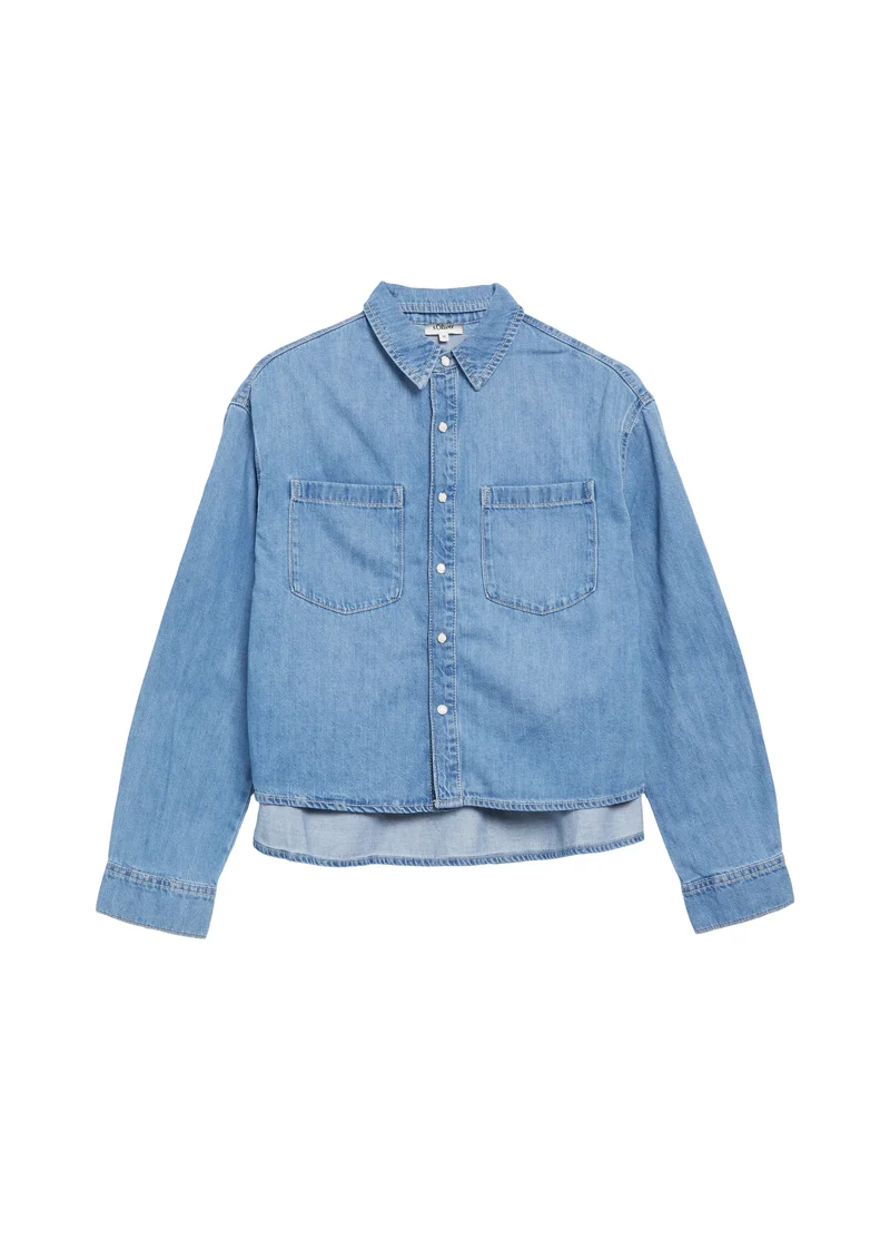 Jeansbluse aus Baumwolle