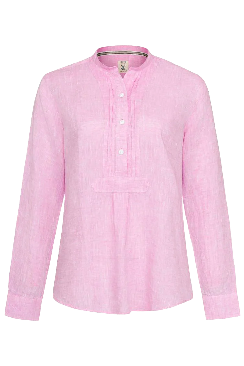 Damen Trachten Leinenbluse