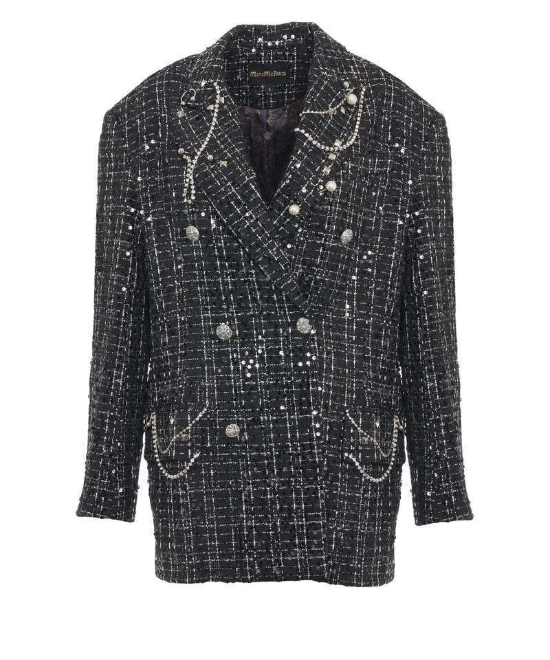 Blazer con dettagli catena