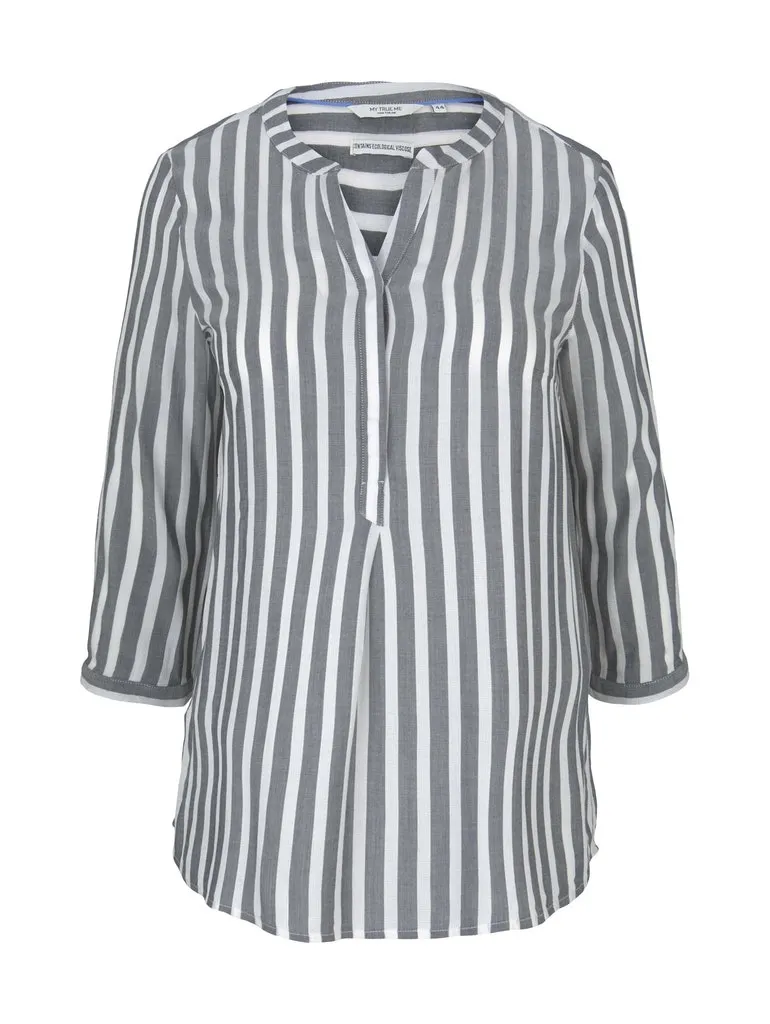 Gestreifte Bluse aus Viskose